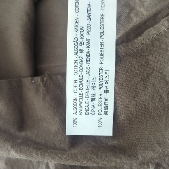 Zara Green Embroidery Blouse with Lace Detail - Size XS NWT - Picture 6 of 7